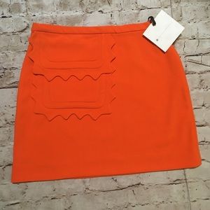NWT Victoria Beckham orange detailed skirt